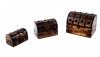 SH23353 - Nested Wooden Pirate Chest Set of 3 (16 buttons)